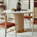 Bek Round Dining Table, White