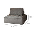 Noah Single Sofa, Leather, Linen