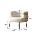 Odele Round Armchair, Boucle, Leathaire